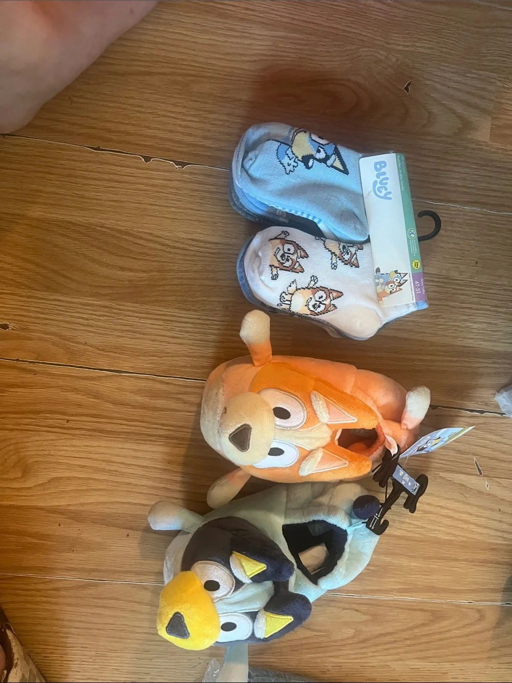 Kids Animal Plush Slippers - Orange & Gray